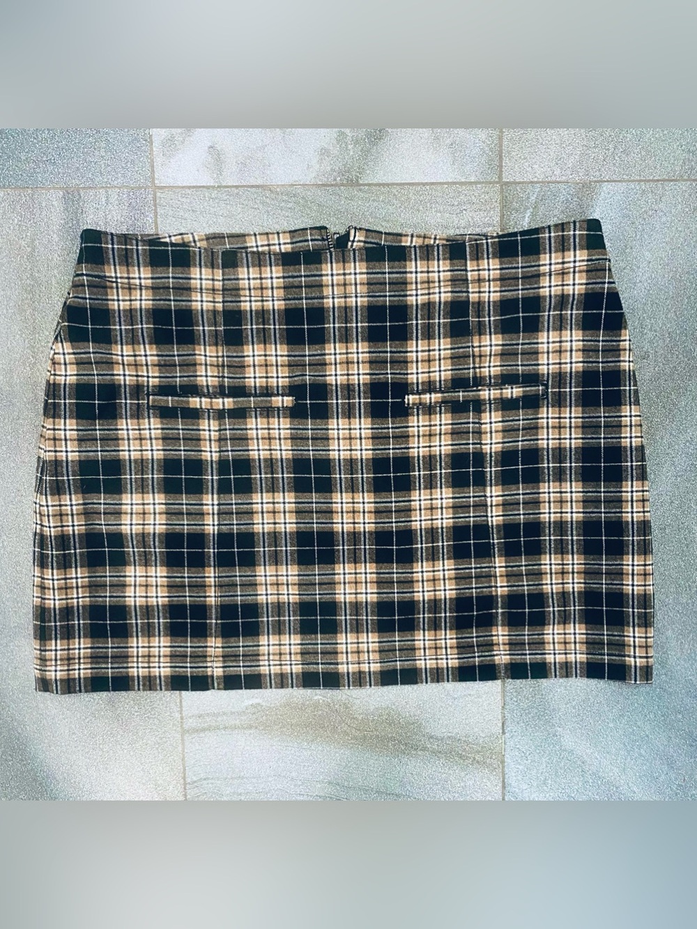 Pilcro Anthropologie 2 Piece Set Halter Backless Top Plaid Mini Skirt Sz L NWOT - Picture 2 of 9